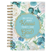 Teal Floral Be Still Ps. 46:10