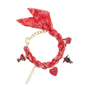 Red Raiders Bandana Charm Bracelet