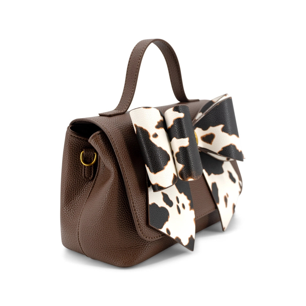 Beth Brown Bow Handbag