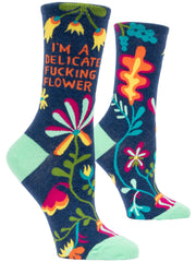 Delicate Flower Crew Socks