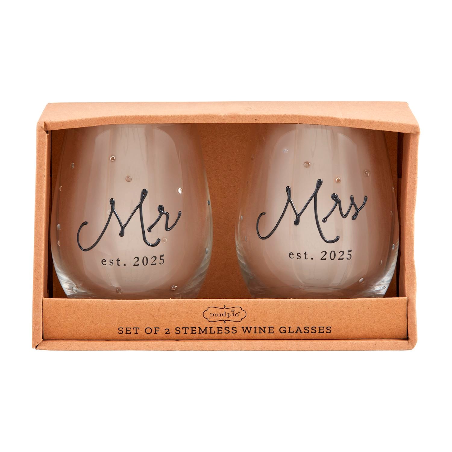 Mr & Mrs Wine Glass Set