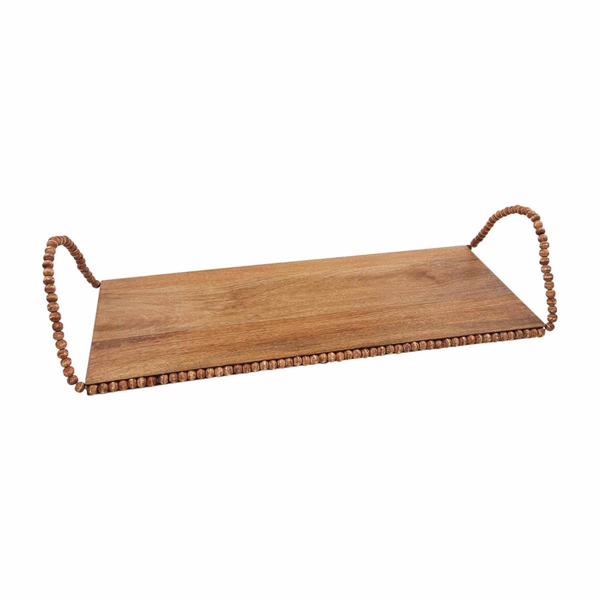 Beaded Wood Tray