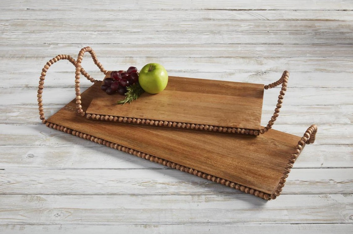 Beaded Wood Tray