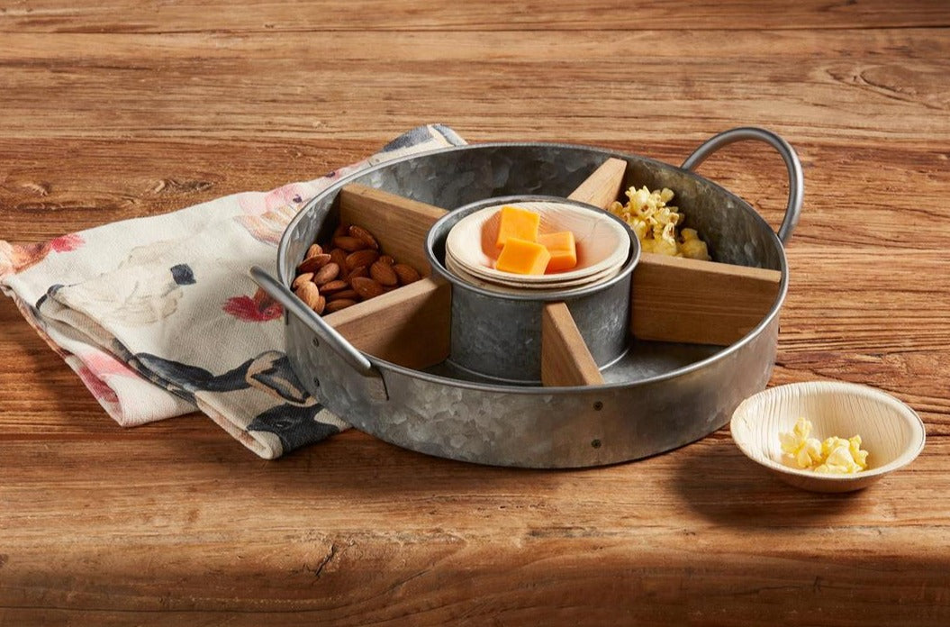 Tin Server & Bowl Set