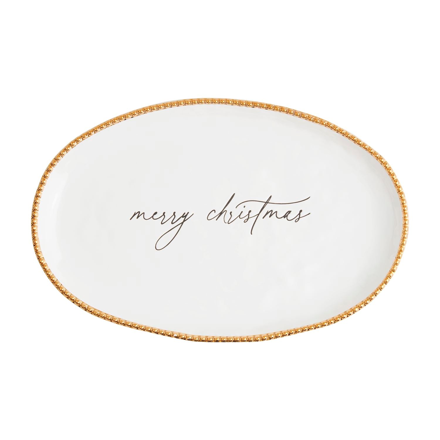 Merry Christmas Beaded Platter