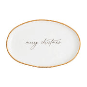 Merry Christmas Beaded Platter