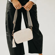 Willow Cream Woven Camera Crossbody