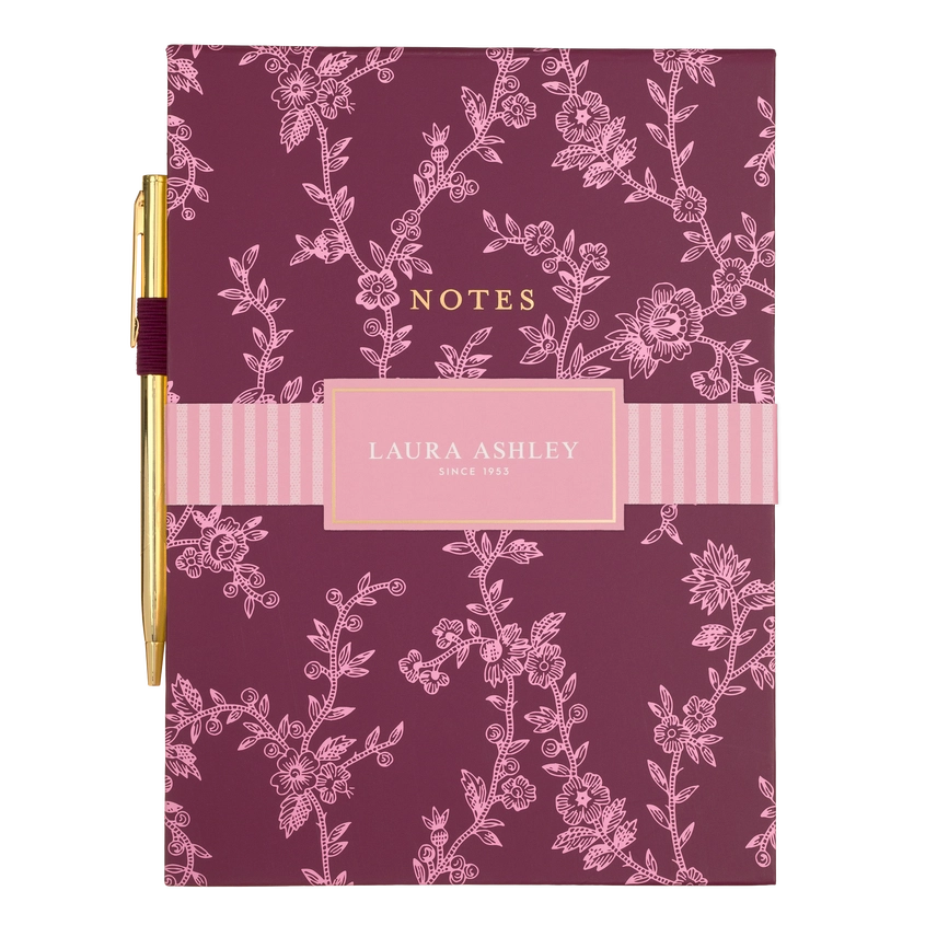 Heritage Blooms Burgundy Flip Pad Pen Set
