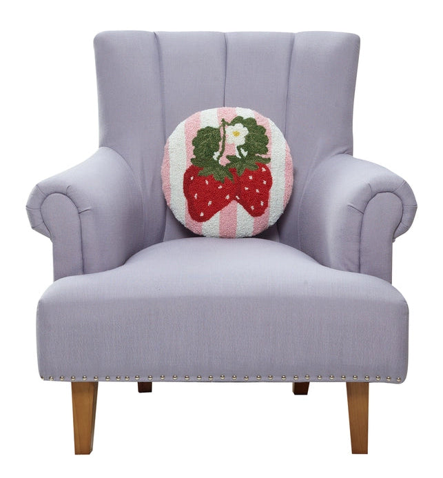 Stripe Strawberries Hook Pillow