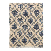 Blue Flower Pattern Blanket