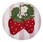 Stripe Strawberries Hook Pillow