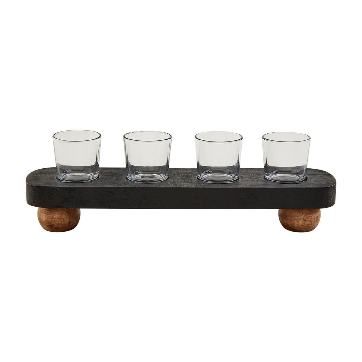 Wood & Glass Votive Tray