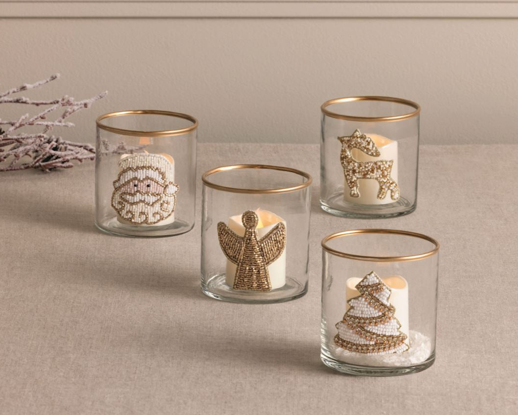 Beaded Tea Light Holder