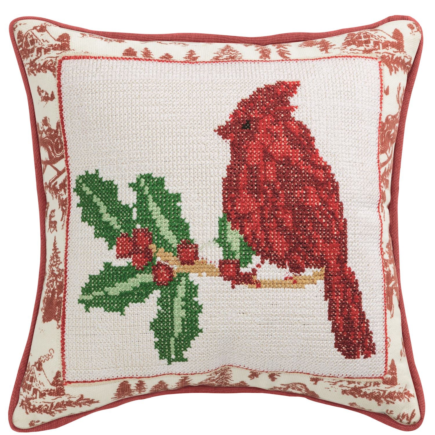 Cardinal Needlepoint Pillows