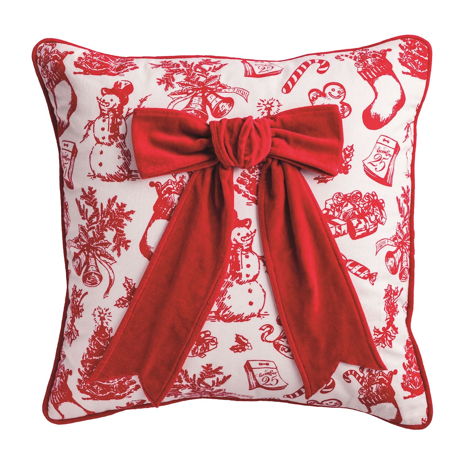 Toile Embellished Pillow