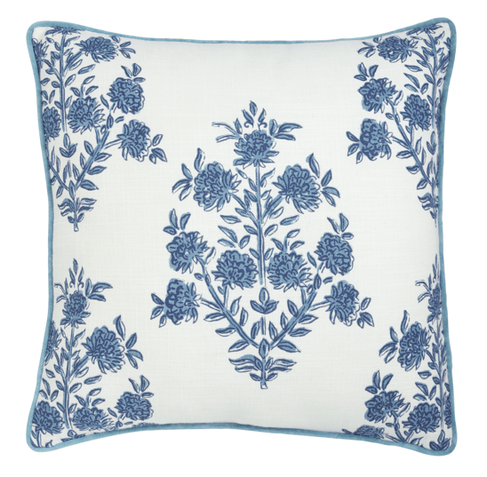 Blue Scale Pattern Pillow