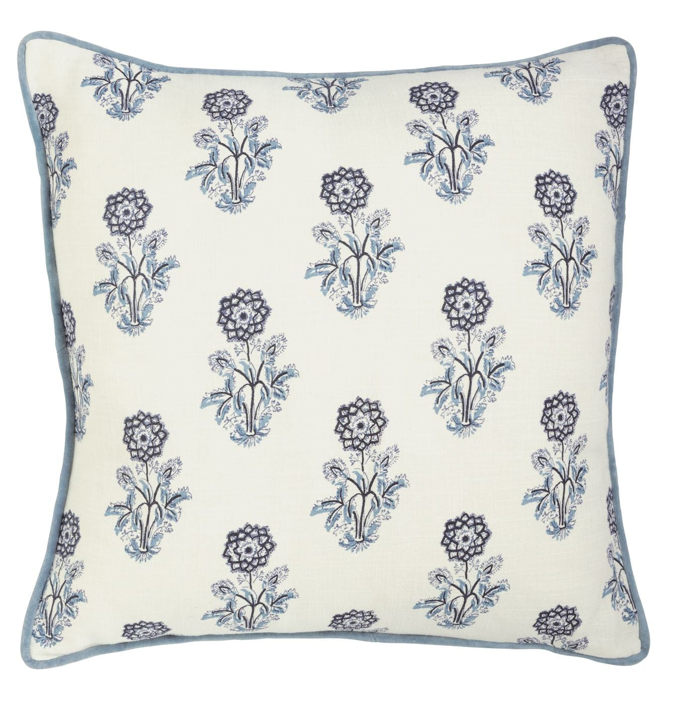 Blue Pattern Floral Pillow