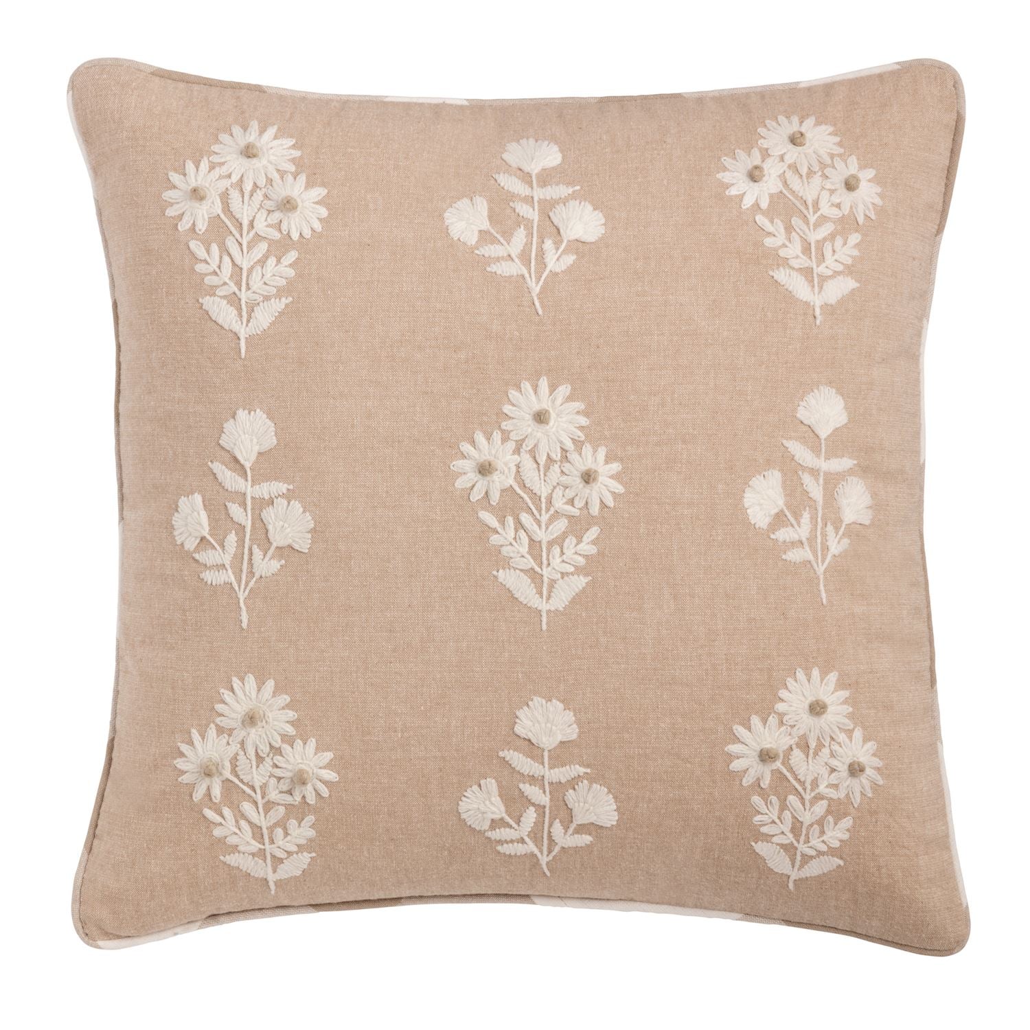 Floral Embroidery Pillow