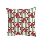 Striped Beaded Bow Pillow