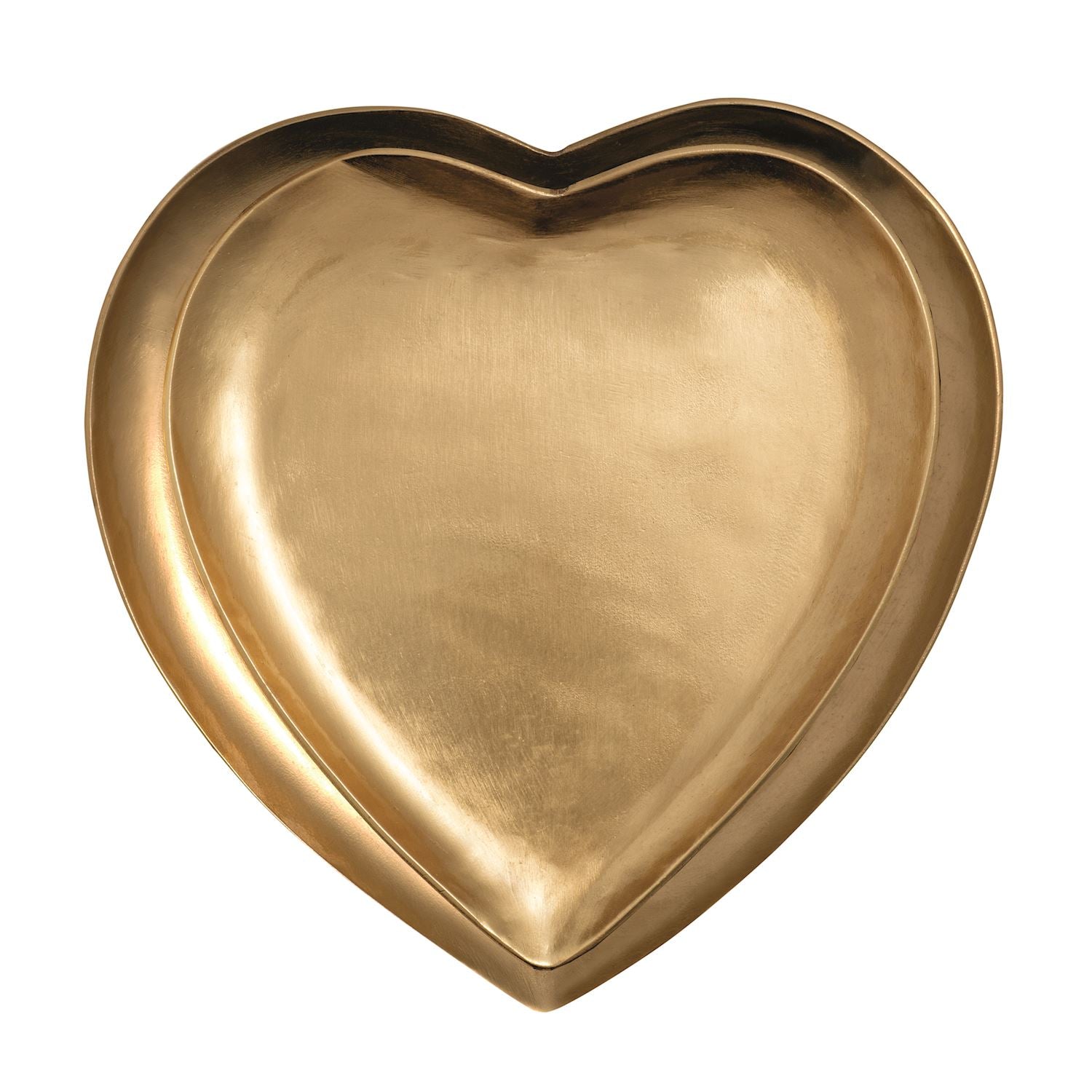 Brass Heart Tidbit Tray