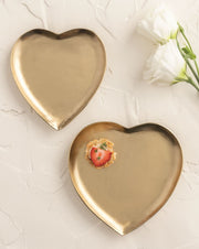 Brass Heart Tidbit Tray