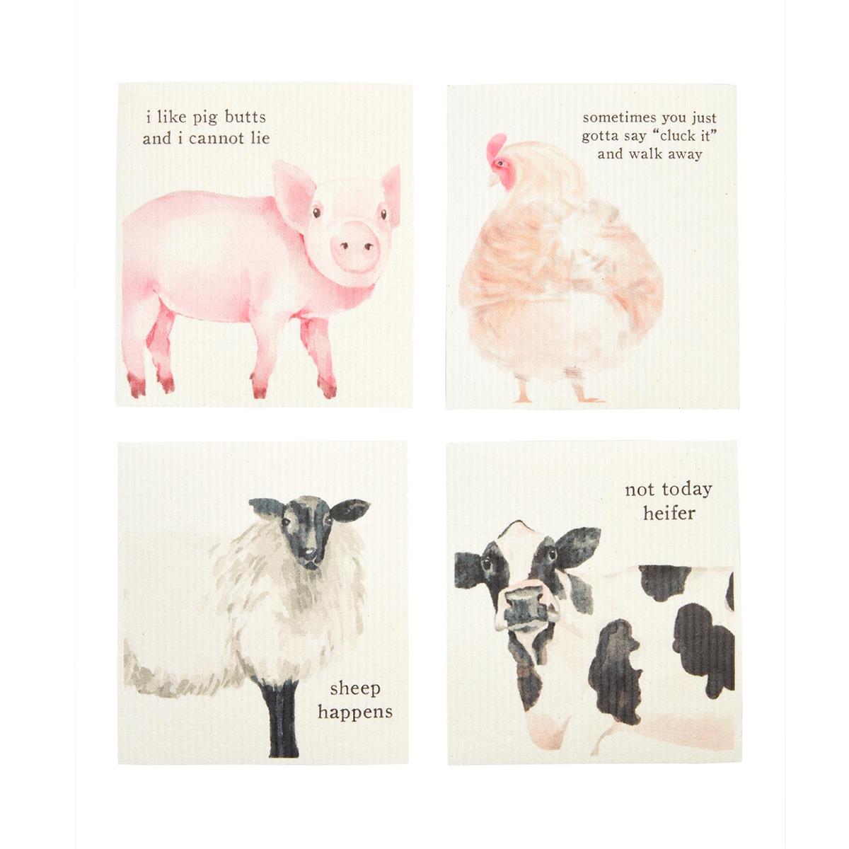 Farm Animal Animal Dishcloth