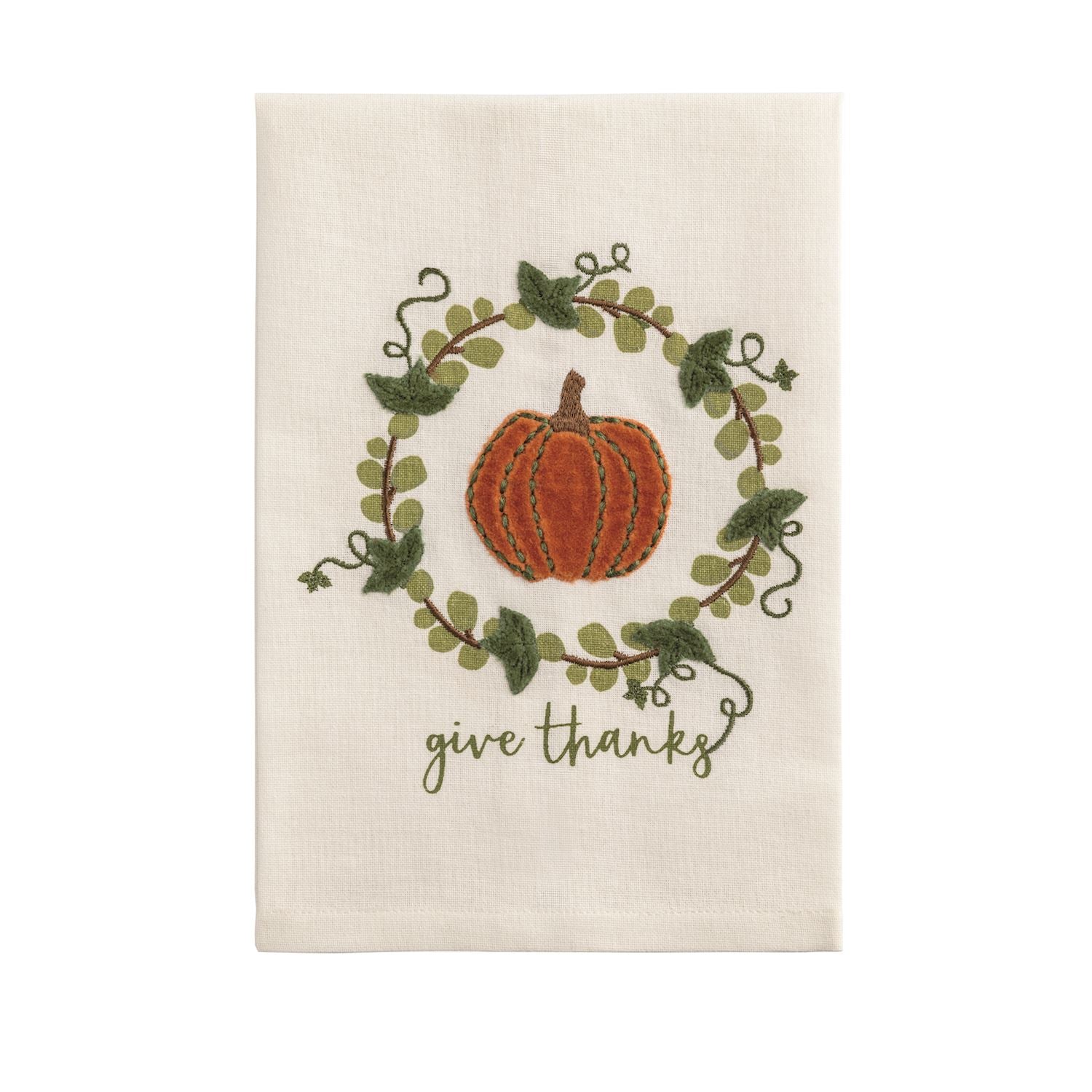 Pumpkin Give Thanks Velvet Towel