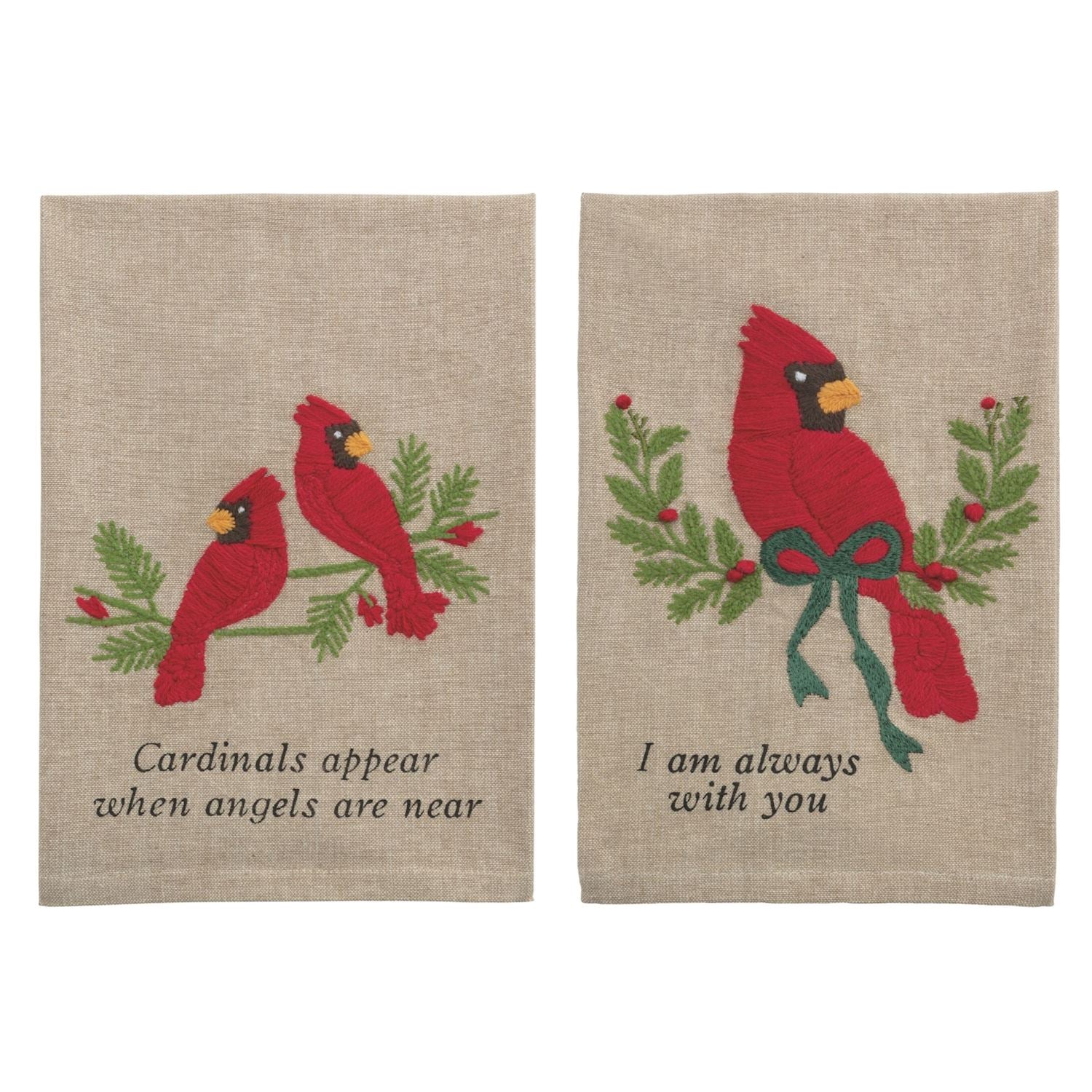 Cardinal Embroidered Towels