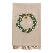 Wreath Embroidered Towel