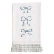 Bow Pleated Gingham Edge Towel