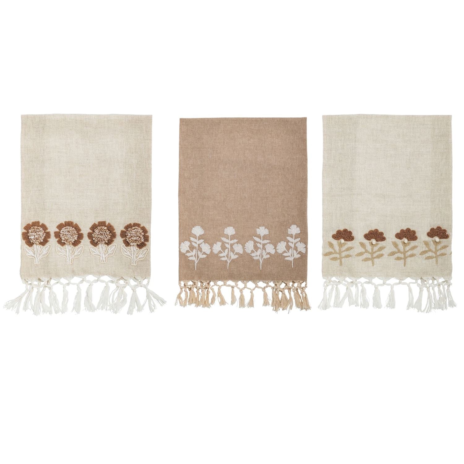 Floral Embroidered Towels