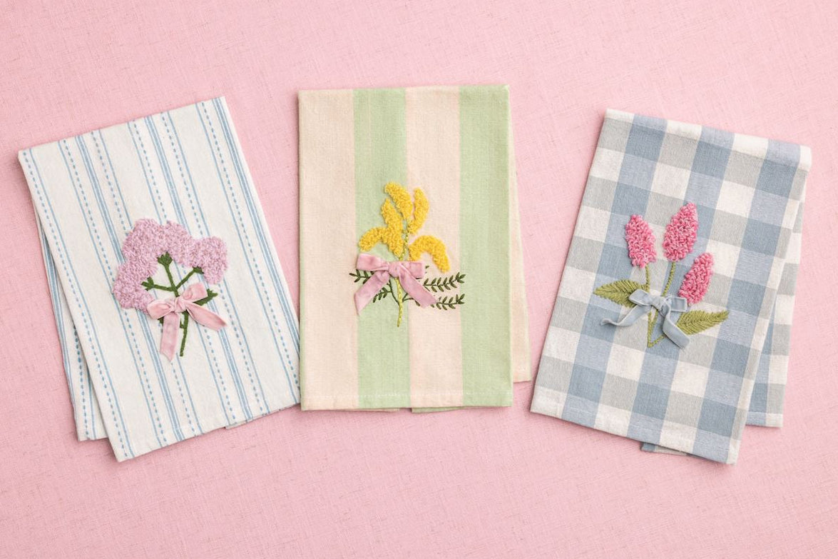 Flower Embroidered Towels