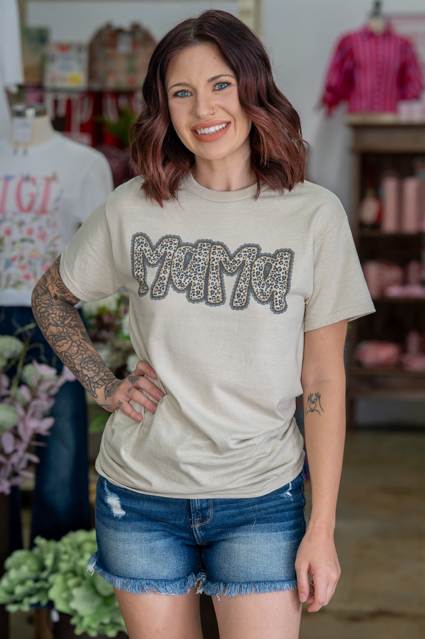 Leopard Lace MAMA Tee