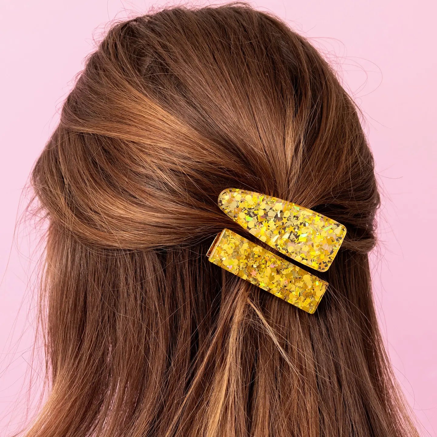 2pc Gold Confetti Clip Set