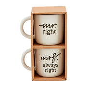 Mr & Mrs Right Mug Set