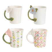 Flower Handle Mugs