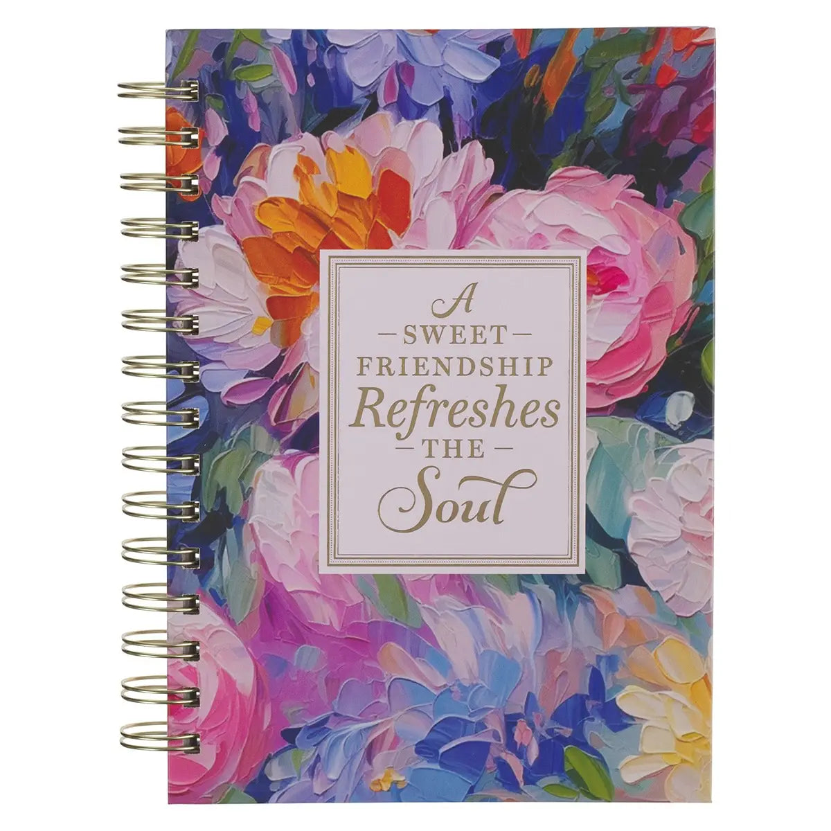 Painted Floral Wirebound Journal