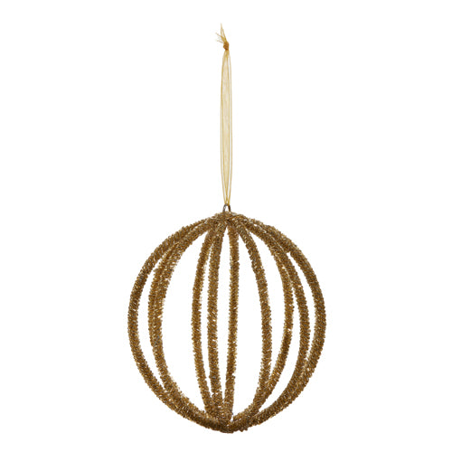 Beaded Gold Ball Ornament