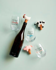 Farm Wine Glass & Stopper Set