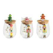 Nutcracker Wine Glass & Stopper Set