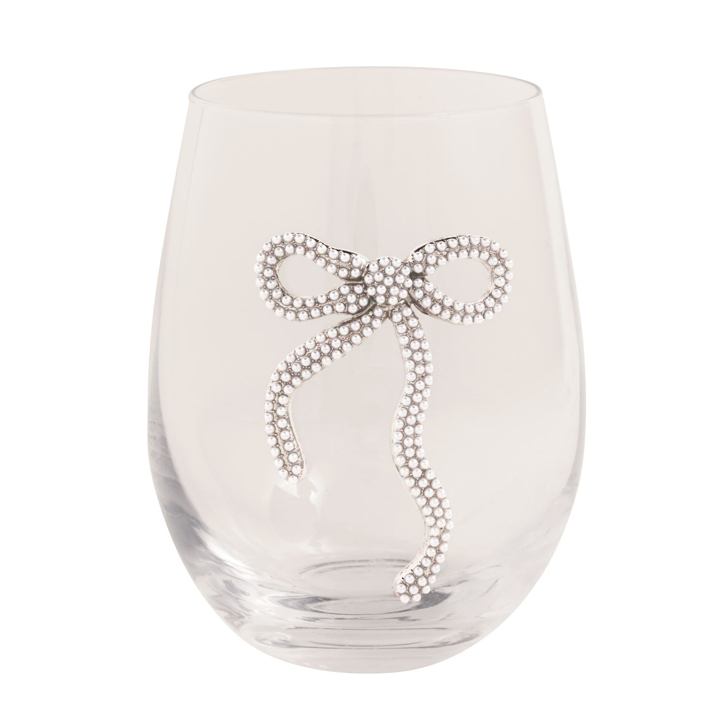 Beaded Bow Wine Glasses