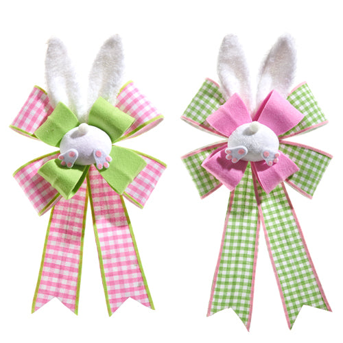 Easter Checkered Bunny Bows