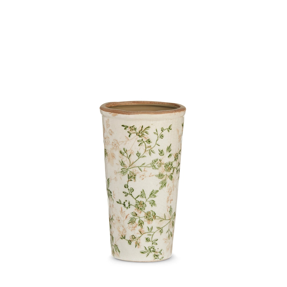Taupe Floral Vase