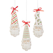 Patterned Santa Ornament