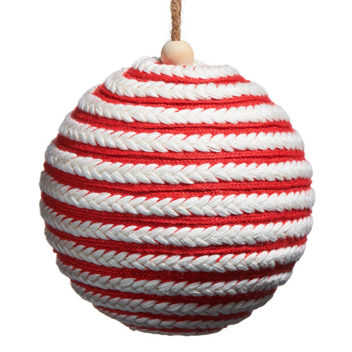 Red & White Jute Ornament