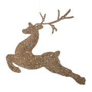 Glittered Deer Ornament