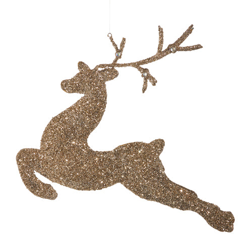 Glittered Deer Ornament