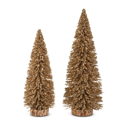 Glittered Gold Tree Set