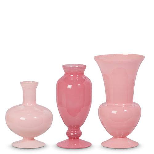 Shades Of Pink Glass Vases