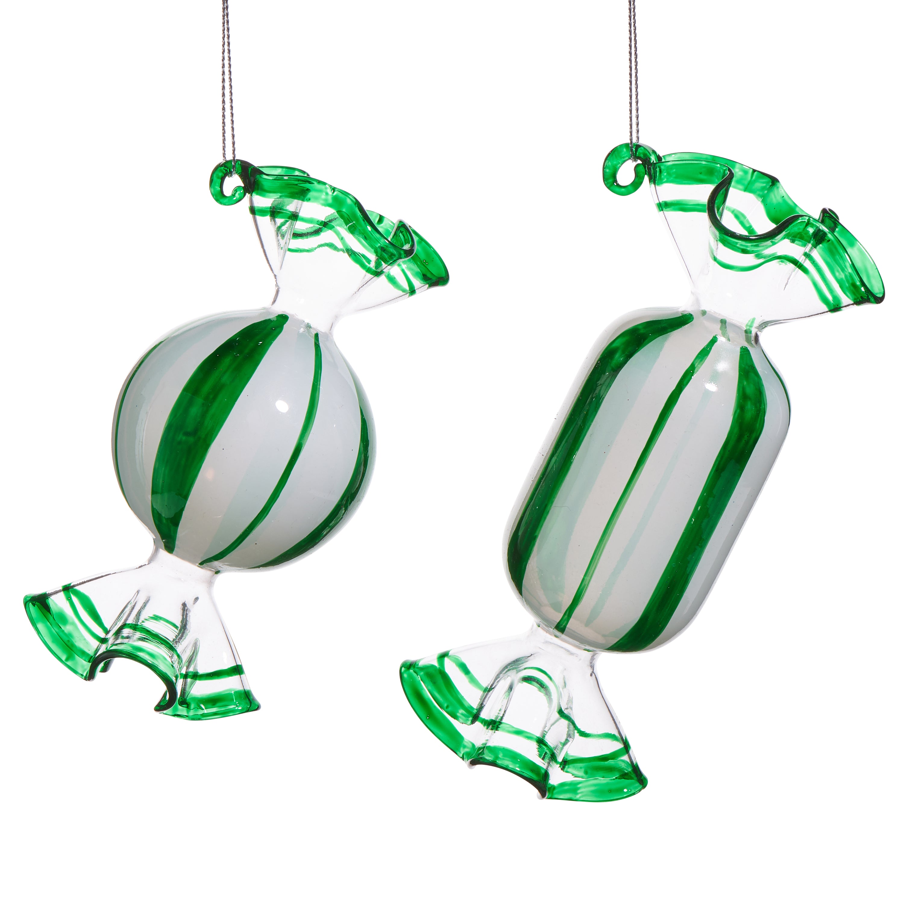 Green Peppermint Candy Ornament